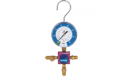 アサダ（株）  AY551  アサダ　Ｒ３２／Ｒ４１０Ａボールバルブ式シングルマニホールドキット