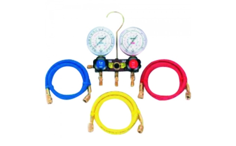 （株）イチネンＴＡＳＣＯ  TA124EH-2  タスコ　Ｒ４０４Ａ　Ｒ４０７Ｃ　Ｒ５０７Ａ　Ｒ１３４ａ用サイトグラス付ゲージマニホールドキット