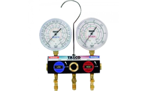 （株）イチネンＴＡＳＣＯ  TA124Z-1  タスコ　Ｒ４４８Ａ　Ｒ４０４Ａ用ボールバルブ式ハイブリッドゲージマニホールド