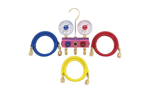 （株）イチネンＴＡＳＣＯ  TA122Y-2  タスコ　Ｒ４１０Ａゲージマニホールド