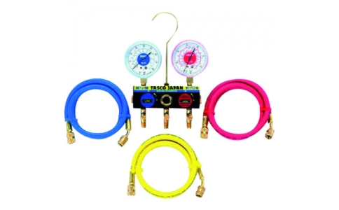 （株）イチネンＴＡＳＣＯ  TA120KH-1  タスコ　Ｒ２２　Ｒ１２　Ｒ５０２用ボールバルブ式ゲージマニホールドキット
