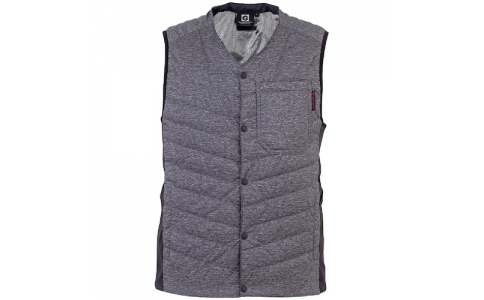 （株）岡潮  G-8069-MOKU-GRAY-3L_61480001  岡潮　電熱ベスト＋モバイルバッテリー１０，０００ｍＡｈセット　Ｇ－８０６９　モクグレー　３Ｌ