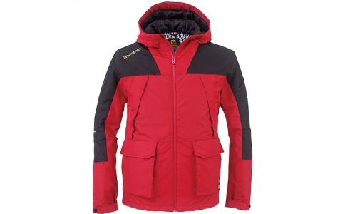 （株）岡潮  G-8040-RED-3L_61480001  岡潮　電熱ジャケット＋モバイルバッテリー１０，０００ｍＡｈセット　Ｇ－８０４０　ＲＥＤ－３Ｌ