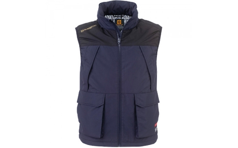 （株）岡潮  G-8049-NAVY-3L_61480001  岡潮　電熱ベスト＋モバイルバッテリー１０，０００ｍＡｈセット　Ｇ－８０４９　ネイビー　３Ｌ