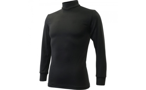 （株）リベルタ  TO-26100015  リベルタ　サーモワン　モックネック１０部丈袖　メンズ／ＢＬＫ（Ｌ）