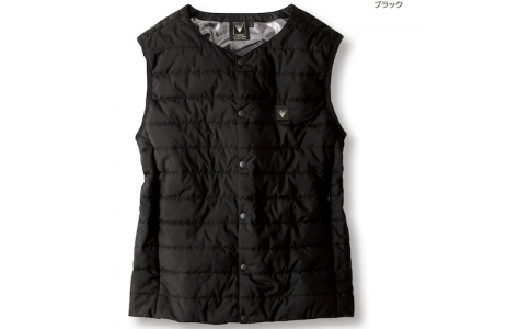 （株）岡潮  167-BLACK-3L_61480001  岡潮　洗濯できる電熱ベスト＋モバイルバッテリー１０，０００ｍＡｈセット　１６７　ブラック　３Ｌ