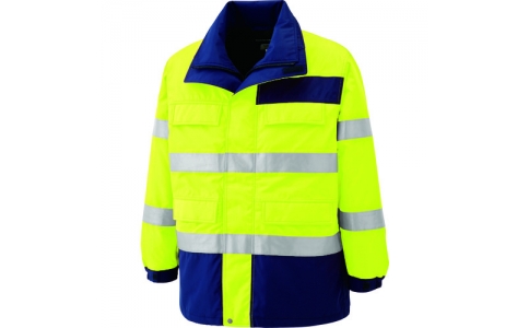 ミドリ安全（株）  SE1124-UE-SS  ミドリ安全　高視認性　防水帯電防止防寒コート　イエロー　ＳＳ