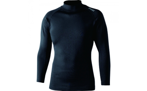 おたふく手袋（株）  JW-186-11-S  おたふく　ＢＴヒートブースト　ヘビーウェイト　ロングスリーブ　ハイネックシャツ　ブラック　Ｓ