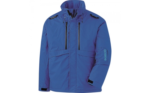 ミドリ安全（株）  VE2053UE-3L  ミドリ安全　ベルデクセル　ハーネス対応防寒ジャケット　ＶＥ２０５３上　ブルー　３Ｌ