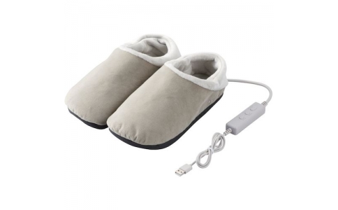 エレコム（株）  HCW-FO02BE  エレコム　エクリアｗａｒｍ　ＵＳＢフットウォーマー　温度調整機能　スリッポン　サイズフリー　グレージュ