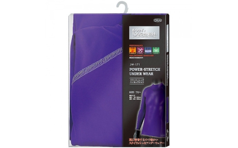 おたふく手袋（株）  JW-171-PP  おたふく　ＢＴパワーストレッチ　ハイネックシャツ（ＢＯＸタイプ）　パープル　フリ