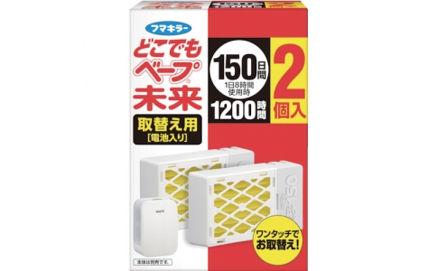 フマキラー（株）  448887  フマキラー　どこでもベープ未来１５０日取替え用２個入