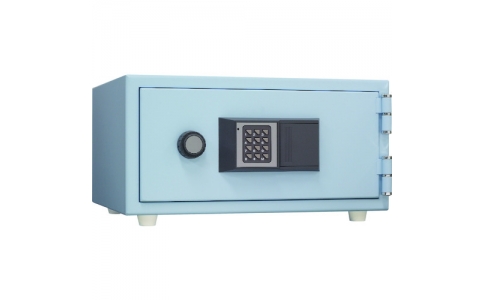 日本アイ・エス・ケイ（株）  CPS-30T B  キング　おしゃれ金庫テンキー式　スカイブルー　本体寸法（ｍｍ）：４３７×３９７×２３５　有効内寸（ｍｍ）：３４３×２５６×１２７