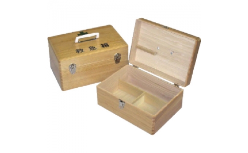 ユニット（株）  379-23  ユニット　救急箱（中）箱のみ　木製　１９８×２８０×１３５