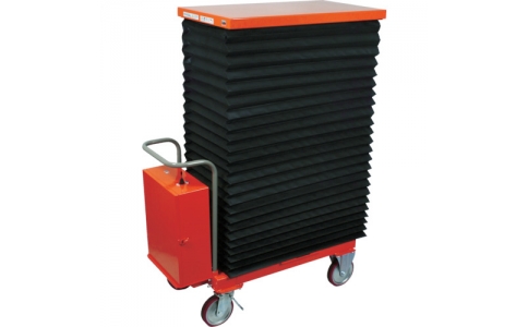 トラスコ中山（株）  HLAN-250WJ  ＴＲＵＳＣＯ　ハンドリフター　２５０ｋｇ　６００Ｘ１０５０　電動昇降式　蛇腹付