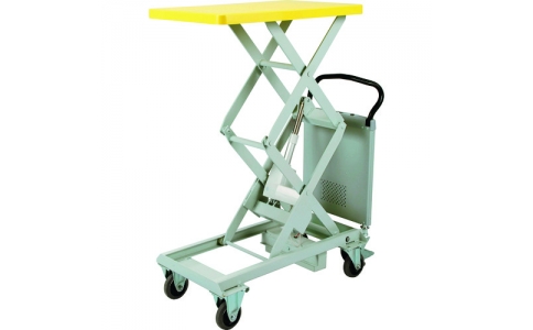 花岡車輛（株）  PLM-100W  ダンディ　電動リニア式リフト台車　プレミアムダンディリニア　Ｗシザー　１００ｋｇ　Ｗ８００×Ｄ５００