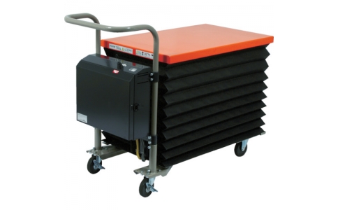 トラスコ中山（株）  HDL-LD1556PJ  ＴＲＵＳＣＯ　ローリフター台車　１５０ｋｇ　５２０Ｘ６３０　電動昇降式　蛇腹付