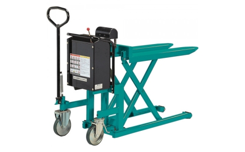 （株）スギヤス  LV100ET  ビシャモン　スクーパー（バッテリー上昇式）　脱着式テーブル付