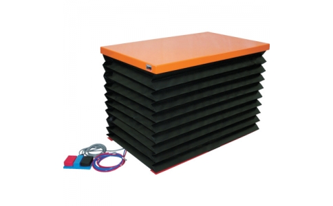 トラスコ中山（株）  HDL-H1058VJ-D2  ＴＲＵＳＣＯ　テーブルリフト１００ｋｇ　電動Ｂねじ式　ＤＣ２４Ｖバッテリー専用　蛇腹付５２０×８５０