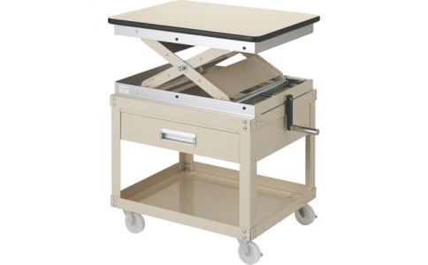 丸善精工（株）  LH-700MC  丸善化工　ローハイシステム　テーブル　スクリュー式　スチール製　ワゴン仕様