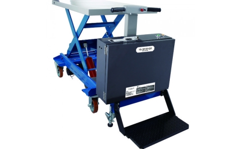 花岡車輛（株）  ML-1000-02  ダンディ　電動リフト台車　モービルリフトシリーズ　電動走行あり　１０００ｋｇ　Ｗ１５６６×Ｄ７００