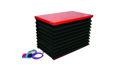 トラスコ中山（株）  HDL-H1058VJD1  ＴＲＵＳＣＯ　テーブルリフト１００ｋｇ　電動Ｂねじ式　ＤＣ１２Ｖバッテリー専用　蛇腹付　５２０×８５０