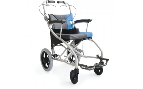 （株）カワムラサイクル  AY12-35NO82X83  カワムラ　歩行車兼用車いすＡＹ１２グレー×ブルー