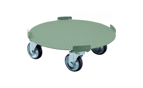 トラスコ中山（株）  RB-300  ＴＲＵＳＣＯ　円形台車　４点ガイド型　荷重３００ｋｇ　台寸Φ６１０　ストッパー無し