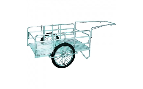 昭和ブリッジ販売（株）  S8-A1  昭和　アルミ折畳みリヤカー　積載面（長さ×幅）９００×６００　空気入タイヤ