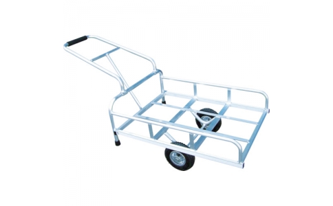 （株）アルミス  4-GATA  アルミス　アルミリヤカー（荷台面板張り仕様）　長さ１３４０×幅６００×高さ３１０ｍｍ