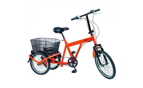 トラスコ中山（株）  THR5503  ＴＲＵＳＣＯ　災害時用ノーパンク三輪自転車　ハザードランナートライ