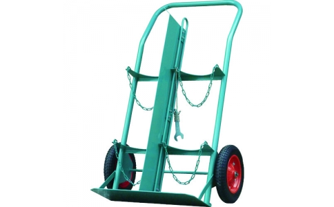 カミマル（株）  KS-COMPACT-P  ＫＳ　ボンベ運搬車（仕切板付）　酸素７０００Ｌ容器、アセチレン７．０ｋｇ容器用