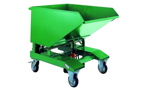 トラスコ中山（株）  VSP-120JK  ＴＲＵＳＣＯ　廃棄物運搬車　スクラップ台車　油圧ジャッキ式　１２０Ｌ　均等荷重２００ｋｇ