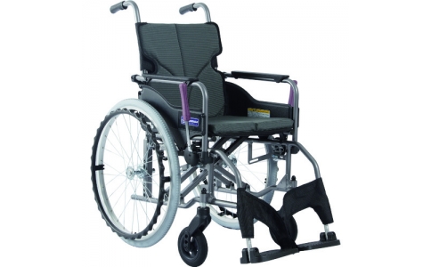 （株）カワムラサイクル  KMDA2242SMNO82  カワムラ　アルミ製標準型自走用車いすＫＭＤ－Ａ２２－４２Ｓ－Ｍチャコールグレー