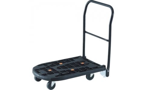 トラスコ中山（株）  MPK-720FJ-BK  ＴＲＵＳＣＯ　【売切り廃番】カルティオフラット　回転　７８０Ｘ４９０　４輪自在　黒