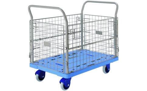 金沢車輛（株）  NP-307GS  金沢　大型環境静音樹脂台車　金網付