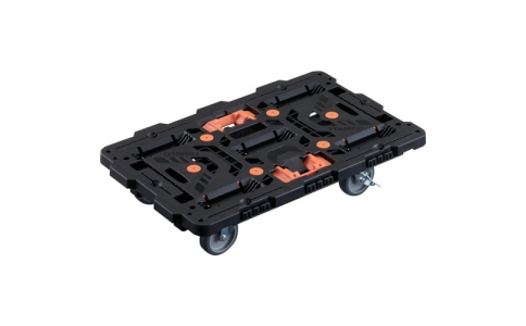 トラスコ中山（株）  BT700J5S2-E100T  ＴＲＵＳＣＯ　連結式樹脂製平台車　ビートル　７００Ｘ４５０　自在５輪　内２輪ストッパー付　とめたろう付