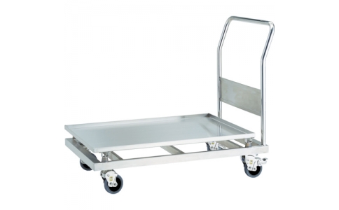 トラスコ中山（株）  SBSD-P6045TBU  ＴＲＵＳＣＯ　ステンレス台車　ＳＵＳ３０４　防振台車　６００Ｘ４５０　パンチング　帯電防止Ｕ車輪