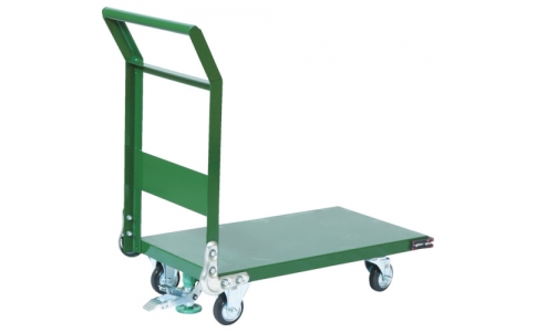 トラスコ中山（株）  SH-1NS（GN）  ＴＲＵＳＣＯ　鋼鉄製運搬車　１２００Ｘ７５０　Φ２００プレス車　緑