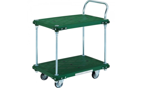 トラスコ中山（株）  MP-852N-2  ＴＲＵＳＣＯ　ＭＰ樹脂製台車　２段片袖型　８２０Ｘ５５５