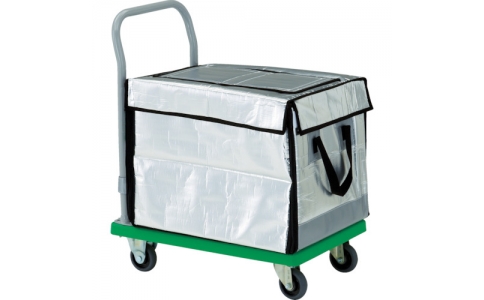 トラスコ中山（株）  TP-702-THBC  ＴＲＵＳＣＯ　樹脂台車　グランカート　保冷ハンドトラックボックス付　７１８Ｘ４６８