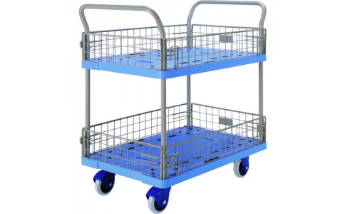 金沢車輛（株）  NP-327GS  金沢　大型環境静音樹脂台車　２段金網付