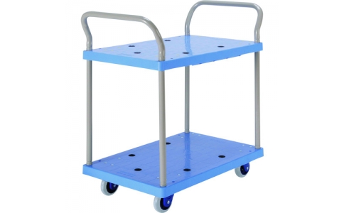 金沢車輛（株）  NP-109GS  金沢　小型環境静音樹脂台車　２段式両ハンドル付