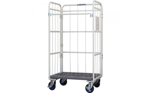 （株）ワコーパレット  WKP-8060L  ワコー　床板プラスチック製カゴ車　８００×６００×１５００