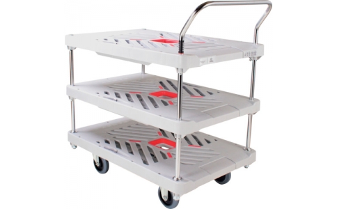 花岡車輛（株）  XA-BT3-AC  ダンディ　ダンディＸシリーズ　タイプＸＡ　３段テーブル片ハンドル式　抗ウイルスハンドル仕様　Ｗ９３５×Ｄ６０５