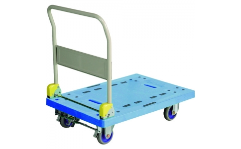 金沢車輛（株）  NP-306  金沢　大型樹脂台車　ハンドル折りたたみ式　フットブレーキ付