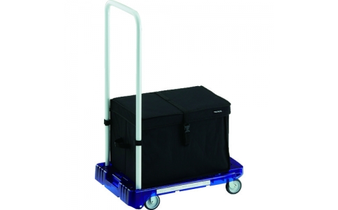 トラスコ中山（株）  AC-1PC-B-THB  ＴＲＵＳＣＯ　樹脂台車　アクロキャリー　ＰＣ製　省音車輪　６００×３９０　ブルー透明　ＴＨＢ付