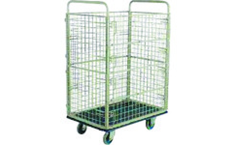 金沢車輛（株）  NHT-307W  金沢　大型スチール台車　２連金網付