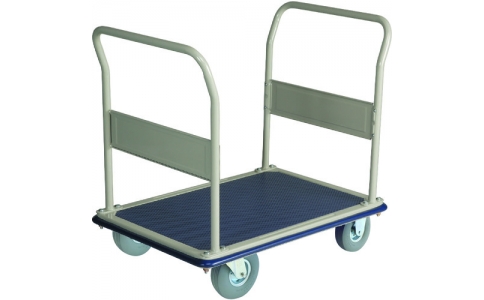 金沢車輛（株）  NHT-303SL  金沢　大型スチール台車　両ハンドル固定式　ノーパンククッションタイヤ付