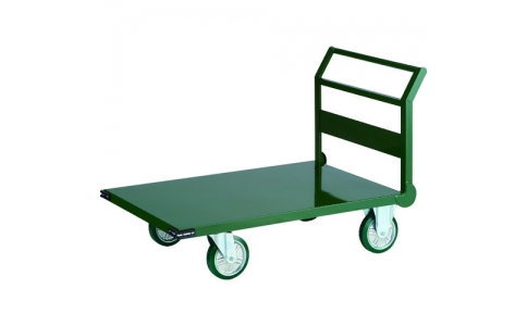 トラスコ中山（株）  SH1NU-GN  ＴＲＵＳＣＯ　鋼鉄製運搬車　１２００Ｘ７５０　Φ２００ウレタン車　緑